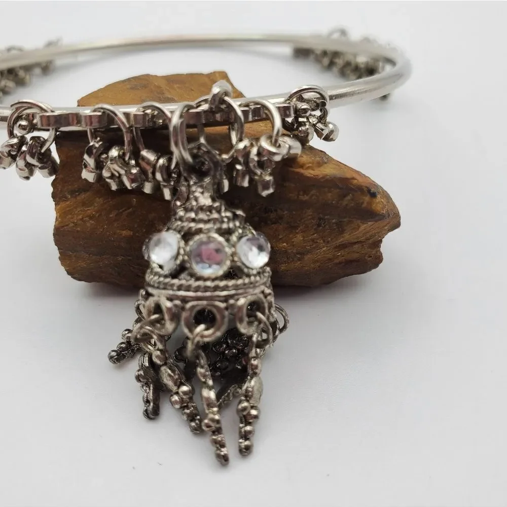 Demascene orb filigree‎ crystal bracelet ornate jewelry B1327